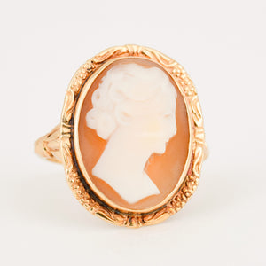 antique gold Cameo Ring