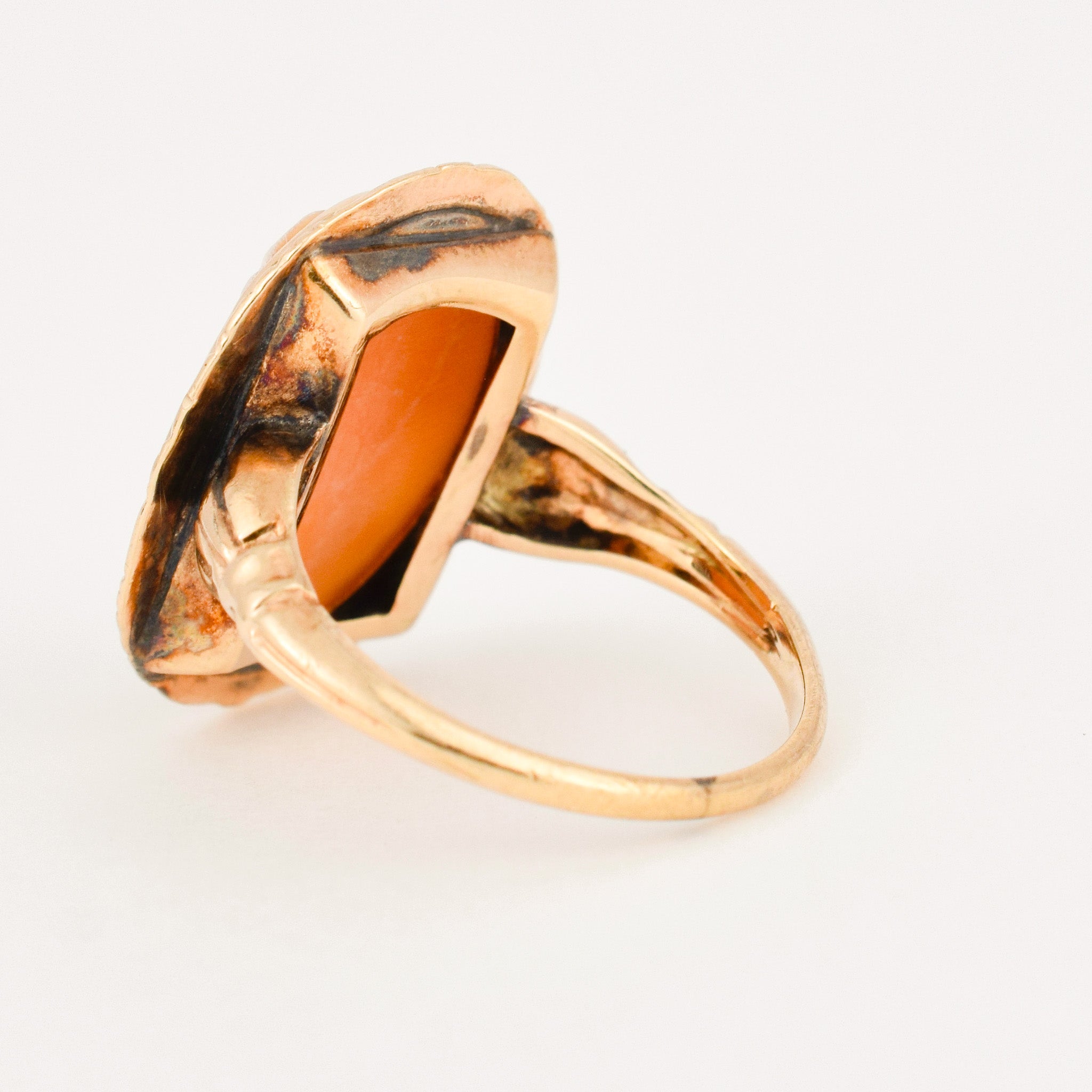 antique gold Cameo Ring