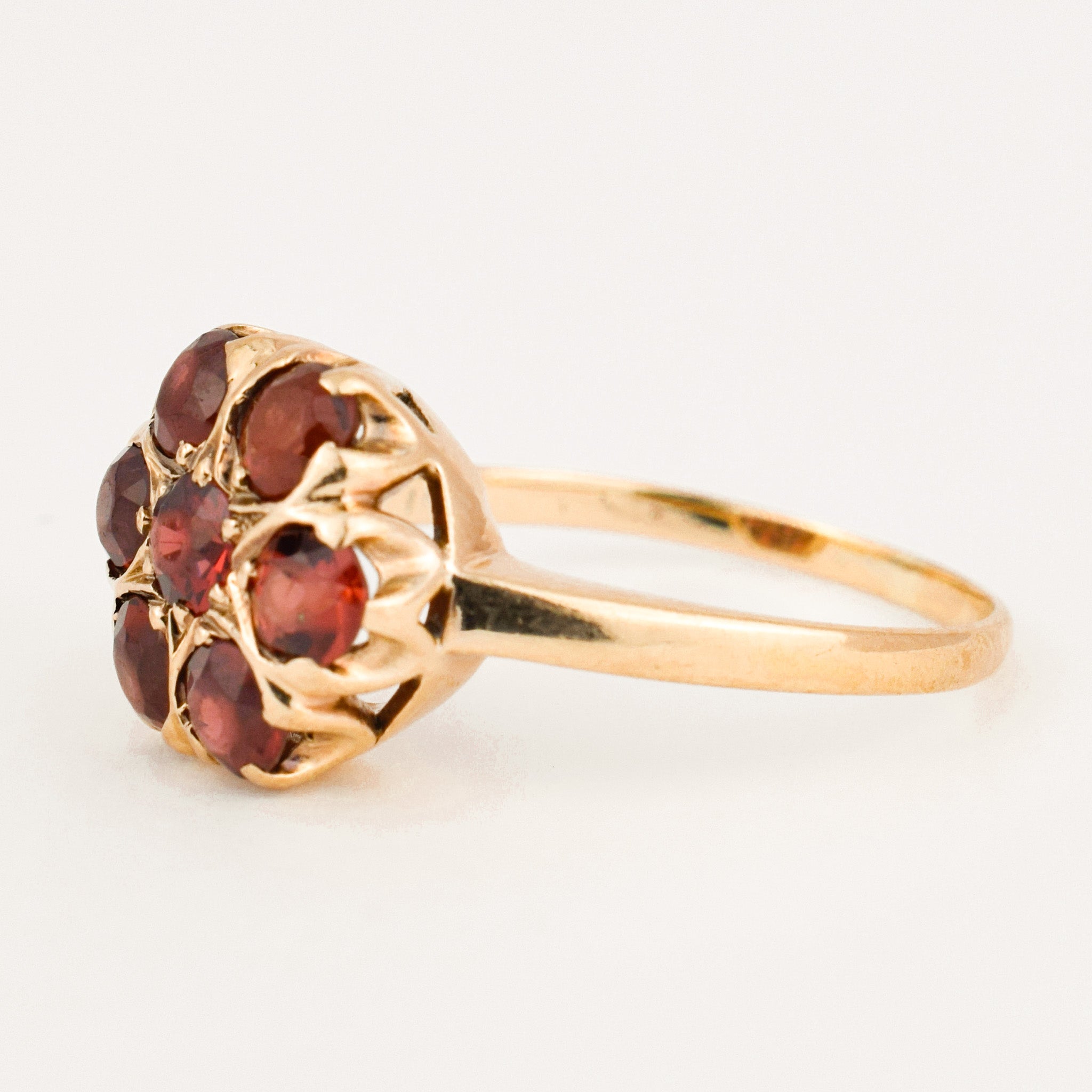 vintage gold Topaz Floral Cluster Ring