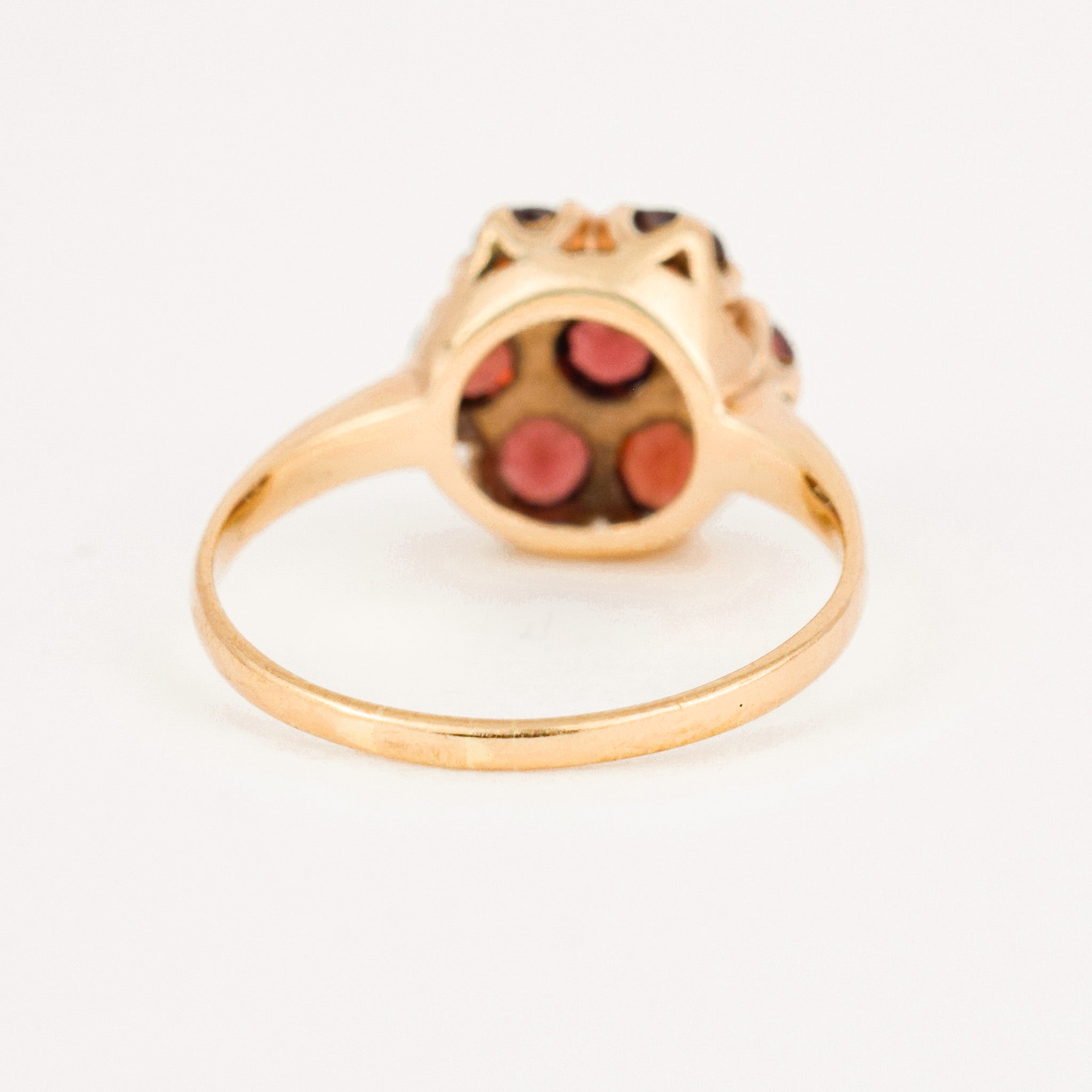 vintage gold Topaz Floral Cluster Ring'
