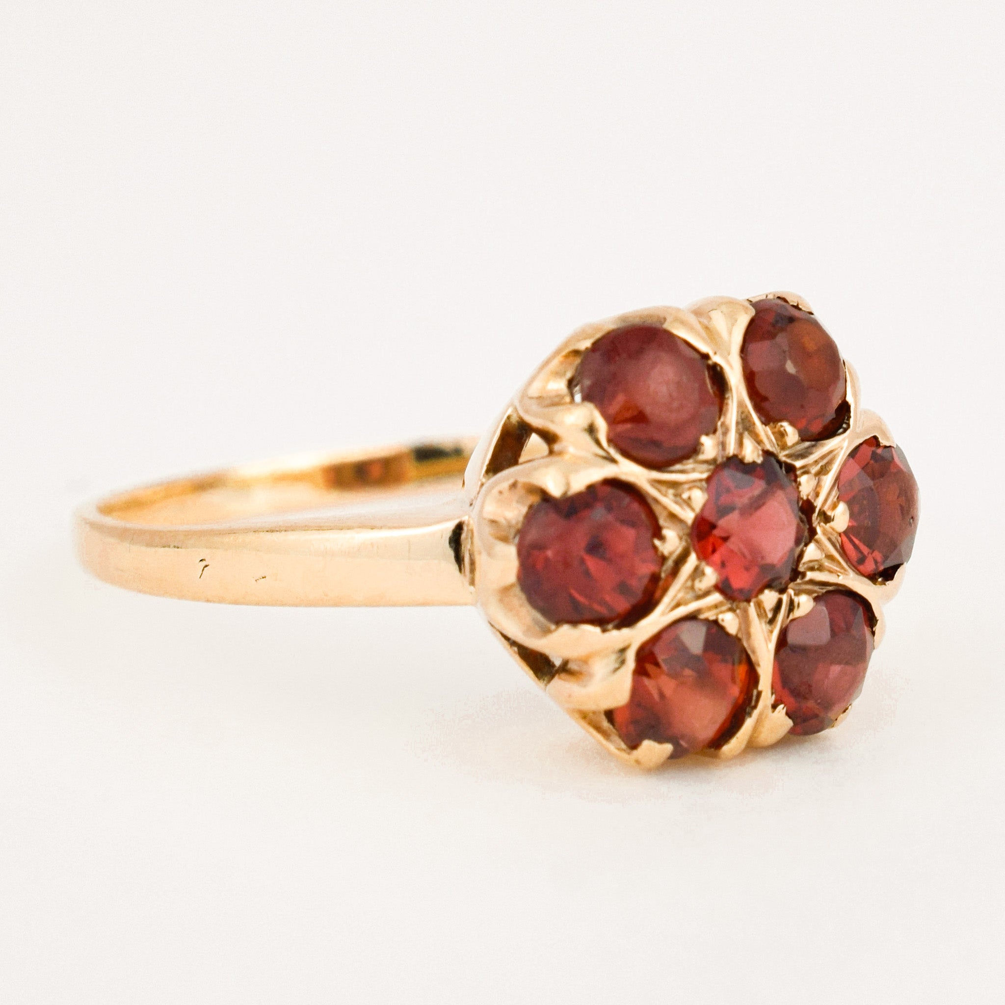 vintage gold Topaz Floral Cluster Ring
