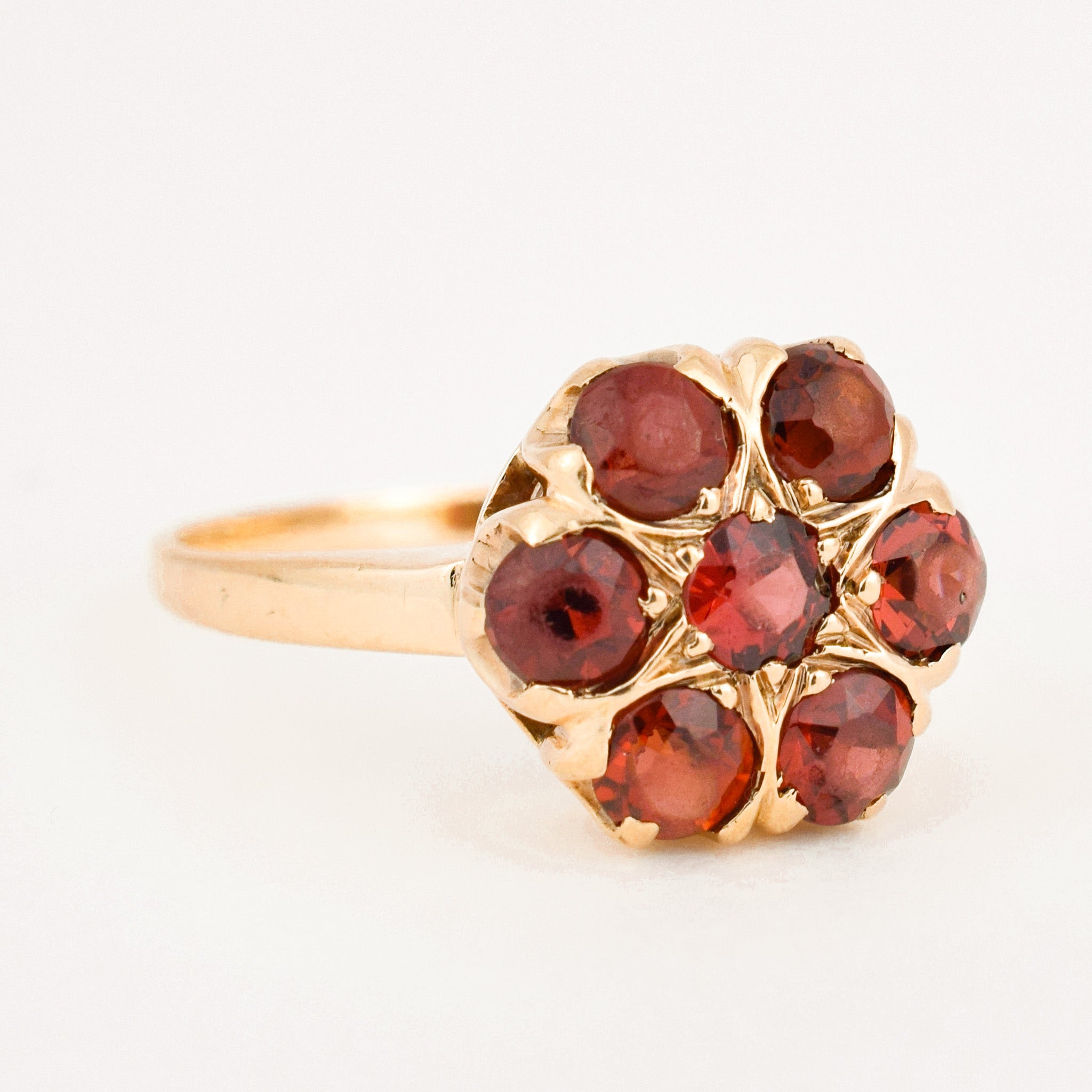 vintage gold Topaz Floral Cluster Ring