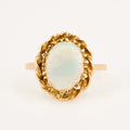 vintage gold Vibrant Synthetic Opal ring