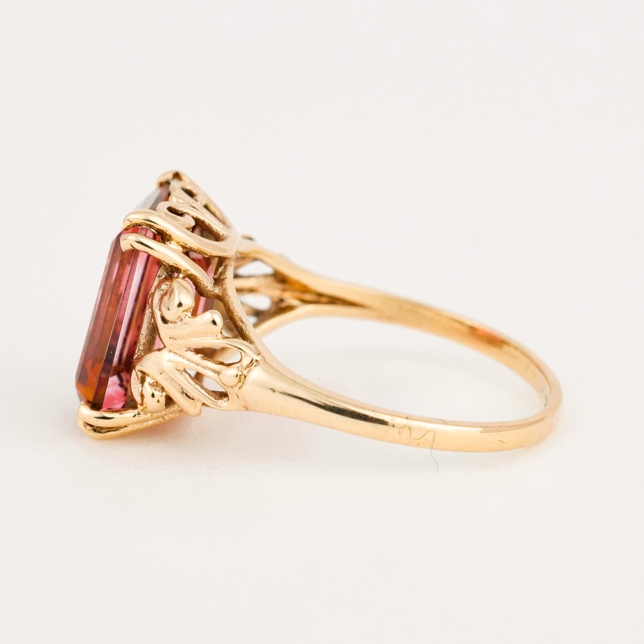 Vintage gold Orange Topaz Ring