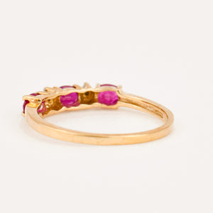 Ruby and Diamond Gold Band