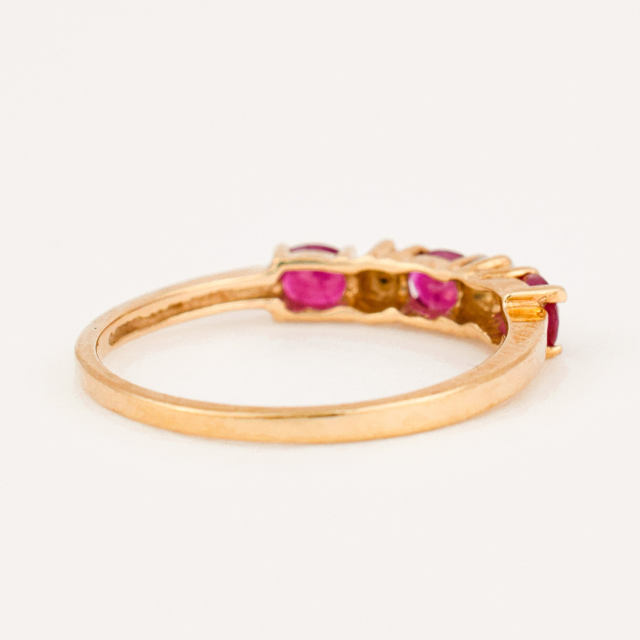 Ruby and Diamond Gold Band