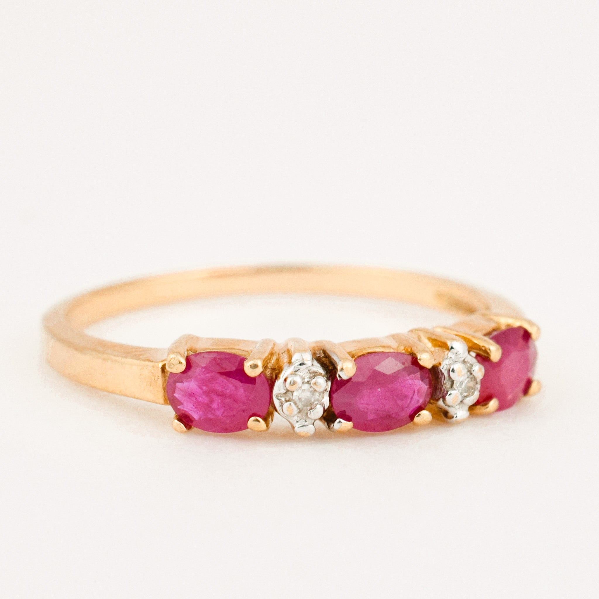 Ruby and Diamond Gold Band