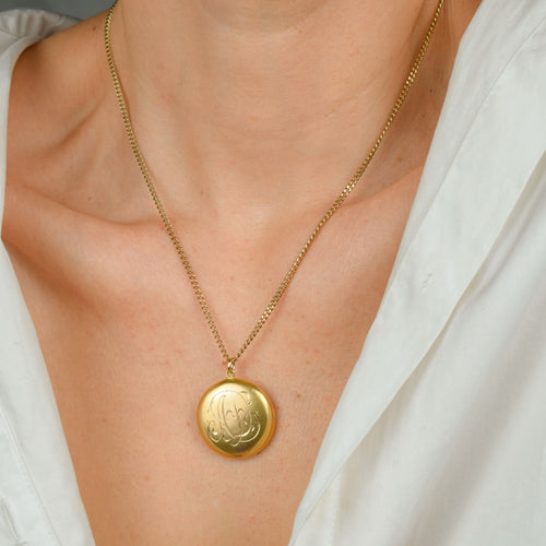 antique 'AD' gold locket