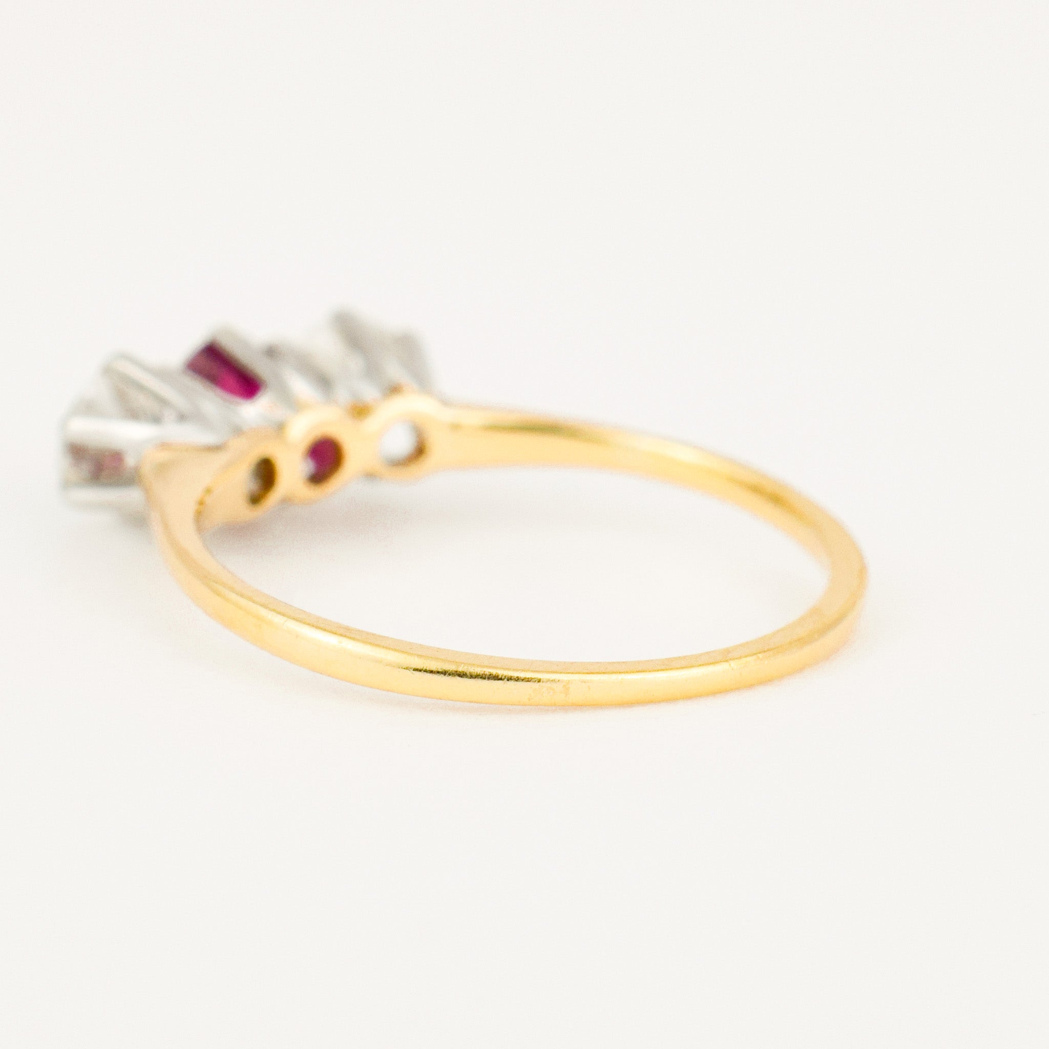 Ruby and Diamond Trilogy Ring