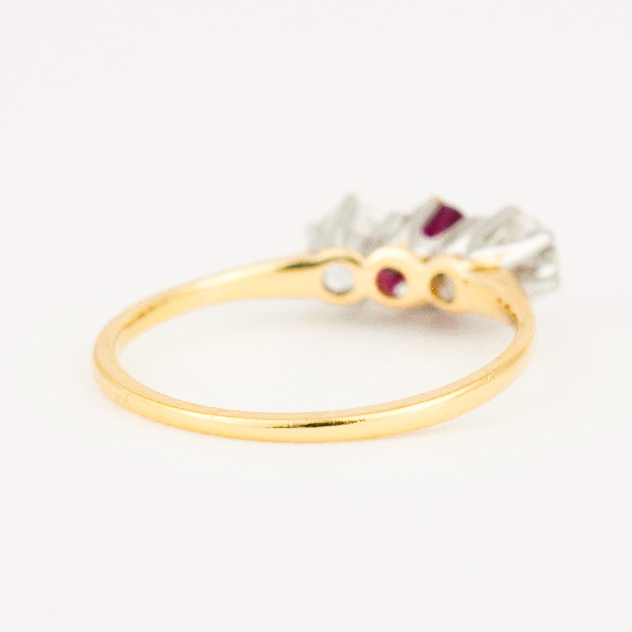 Ruby and Diamond Trilogy Ring