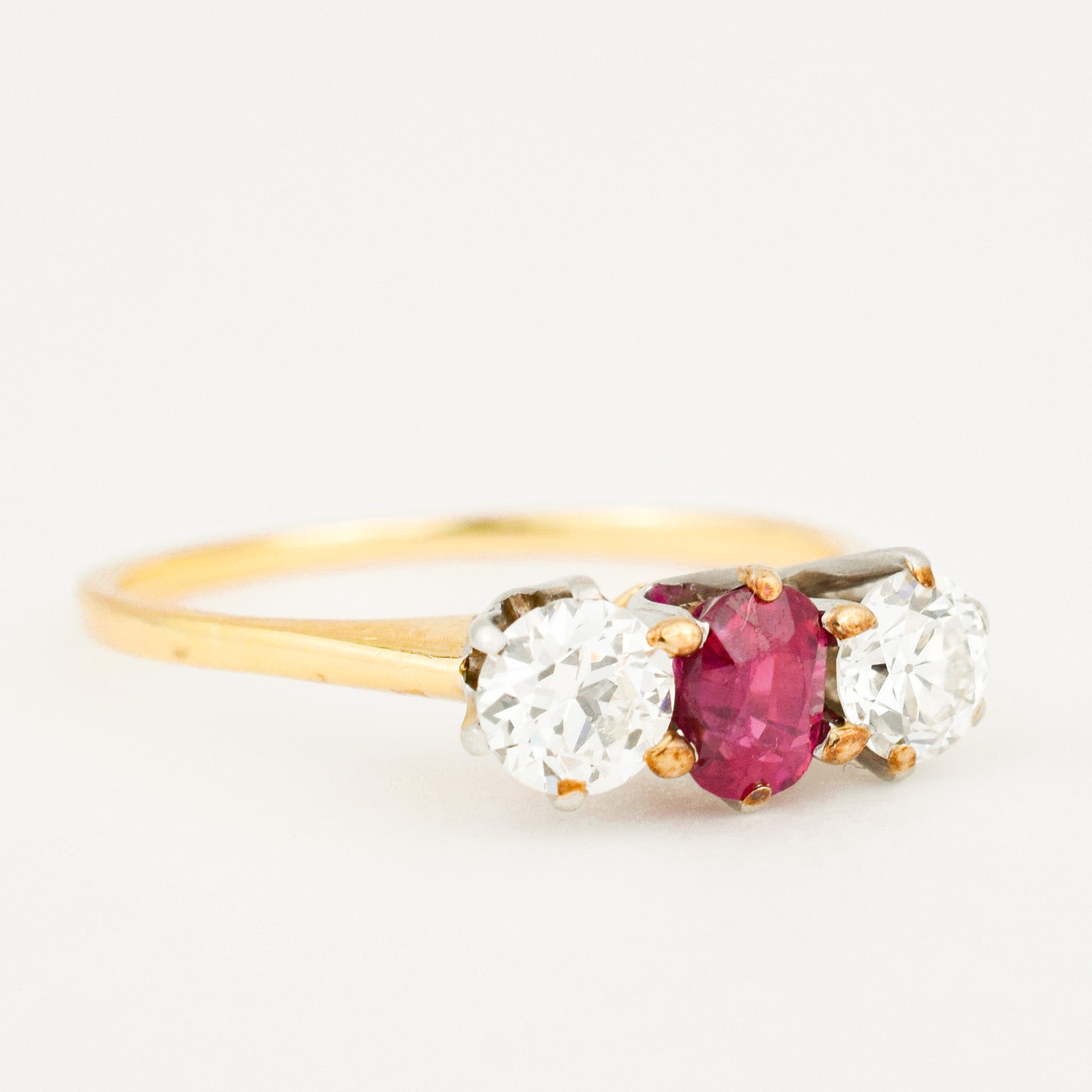 Ruby and Diamond Trilogy Ring