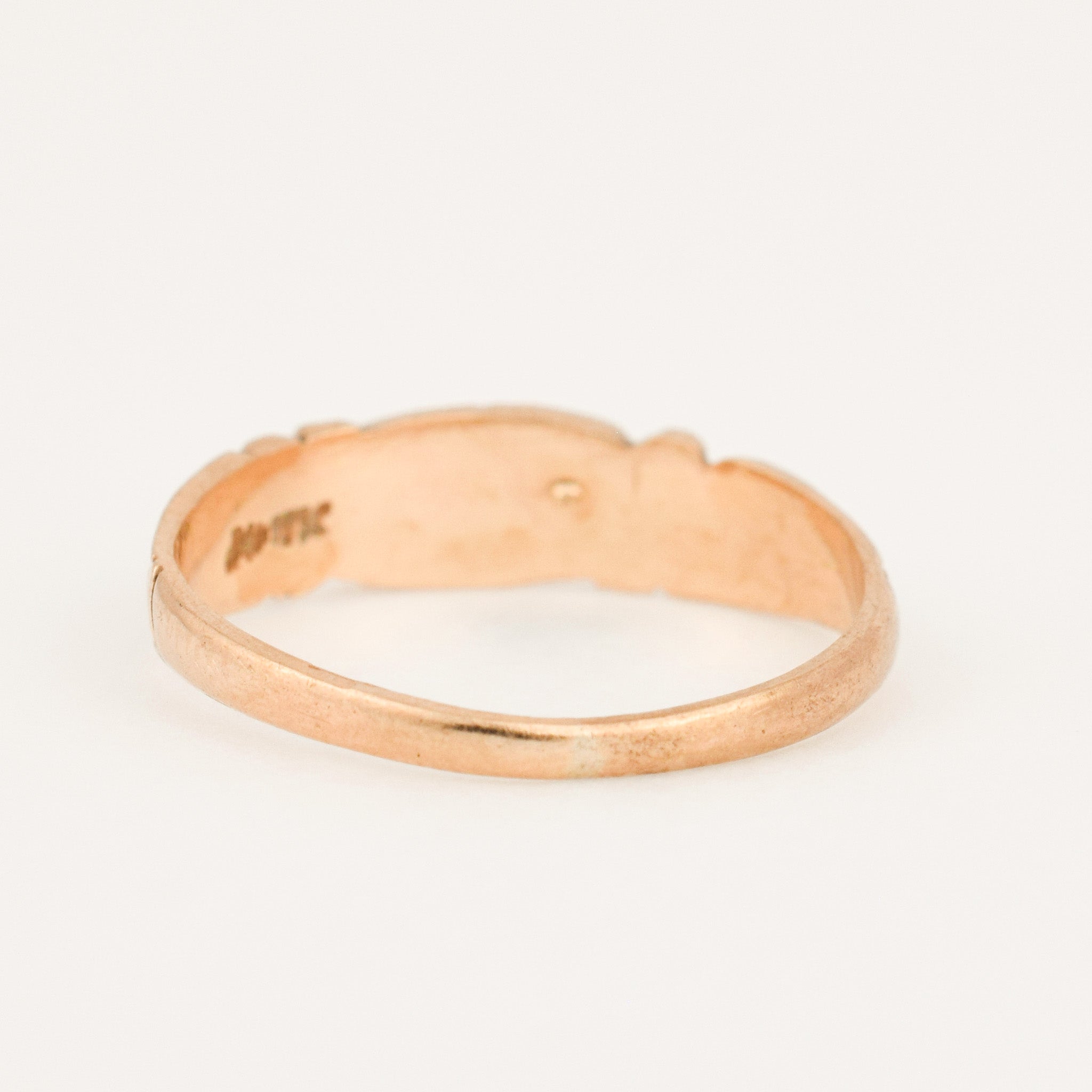 'J' Floral Signet Pinkie Ring