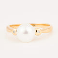 vintage gold pearl and diamond ring 