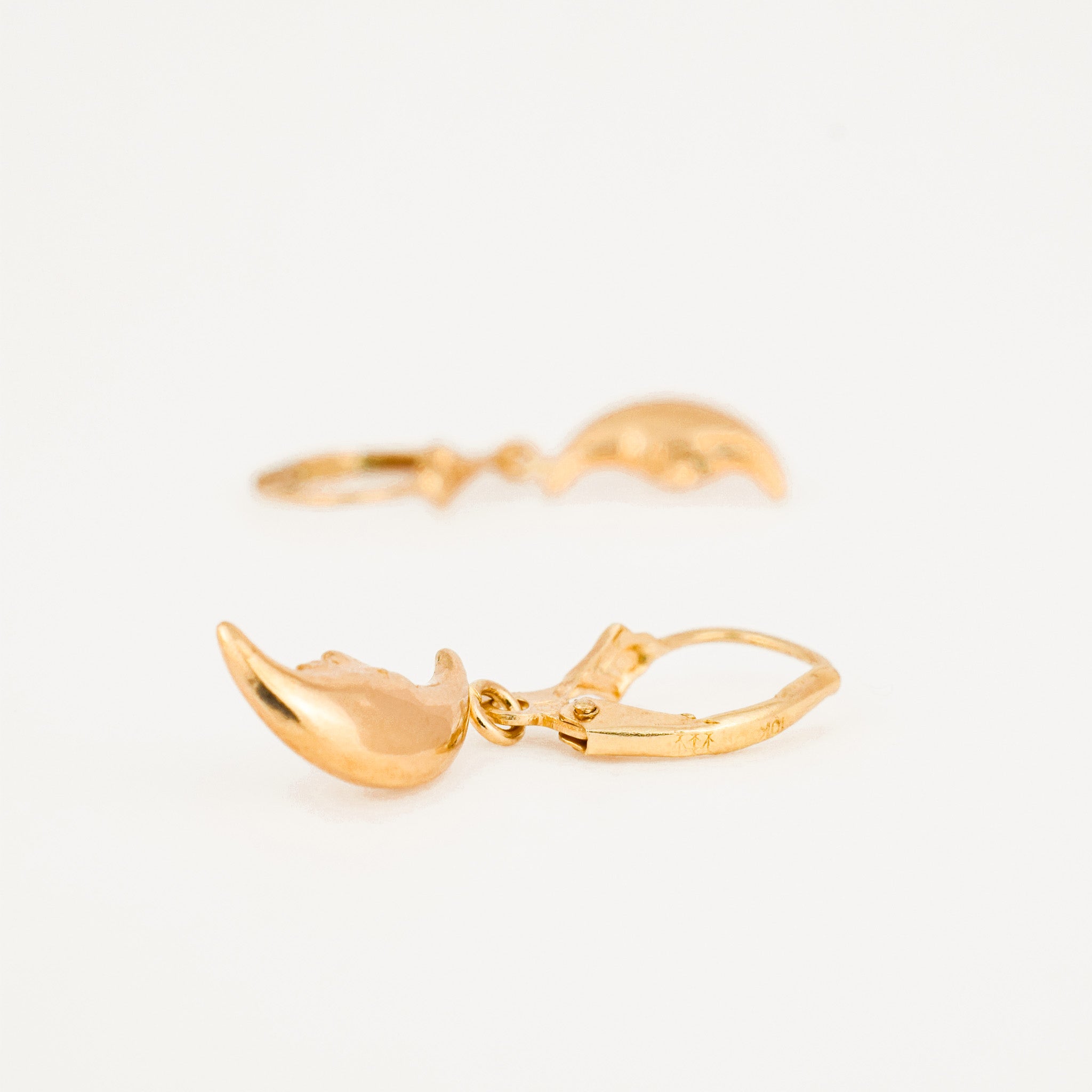 Drop Crescent Moon Earrings