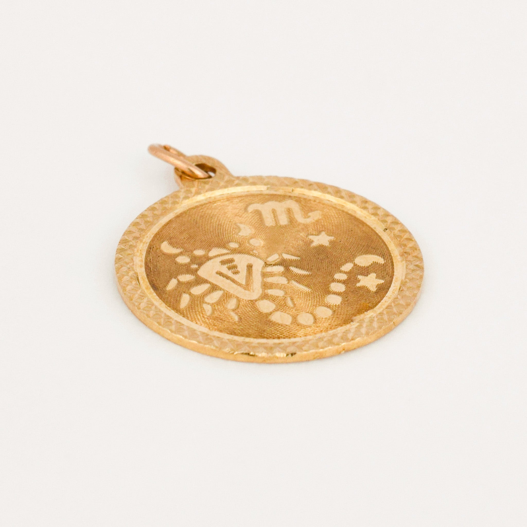 vintage Scorpio Zodiac Medallion