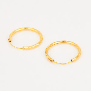 vintage 20k gold 19.8 Delicate Hoops