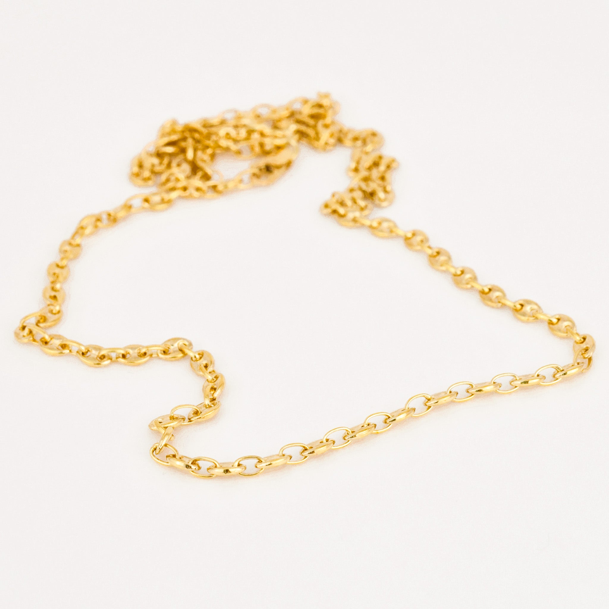 vintage 19.5" 18k gold Mariner Chain Necklace