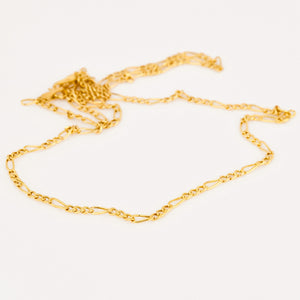 vintage 17.5" 14k Figaro Chain Necklace