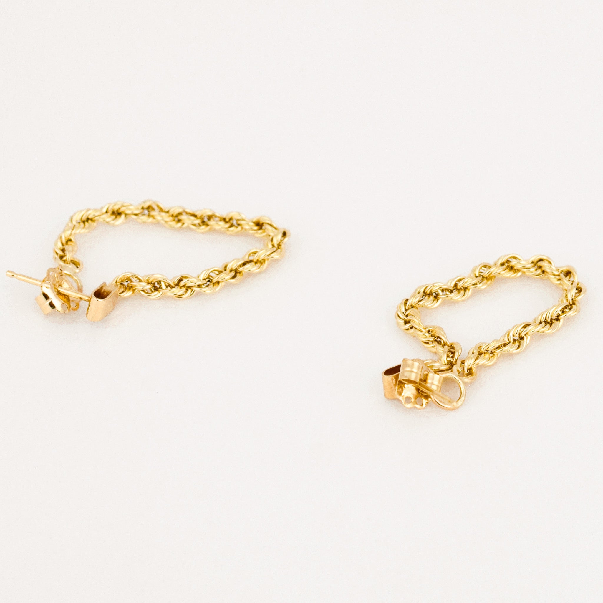 Retro Rope Hoop Earrings
