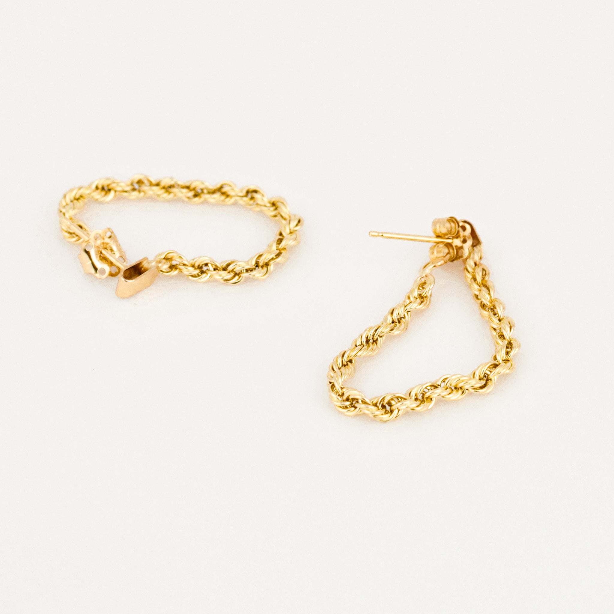 Retro Rope Hoop Earrings