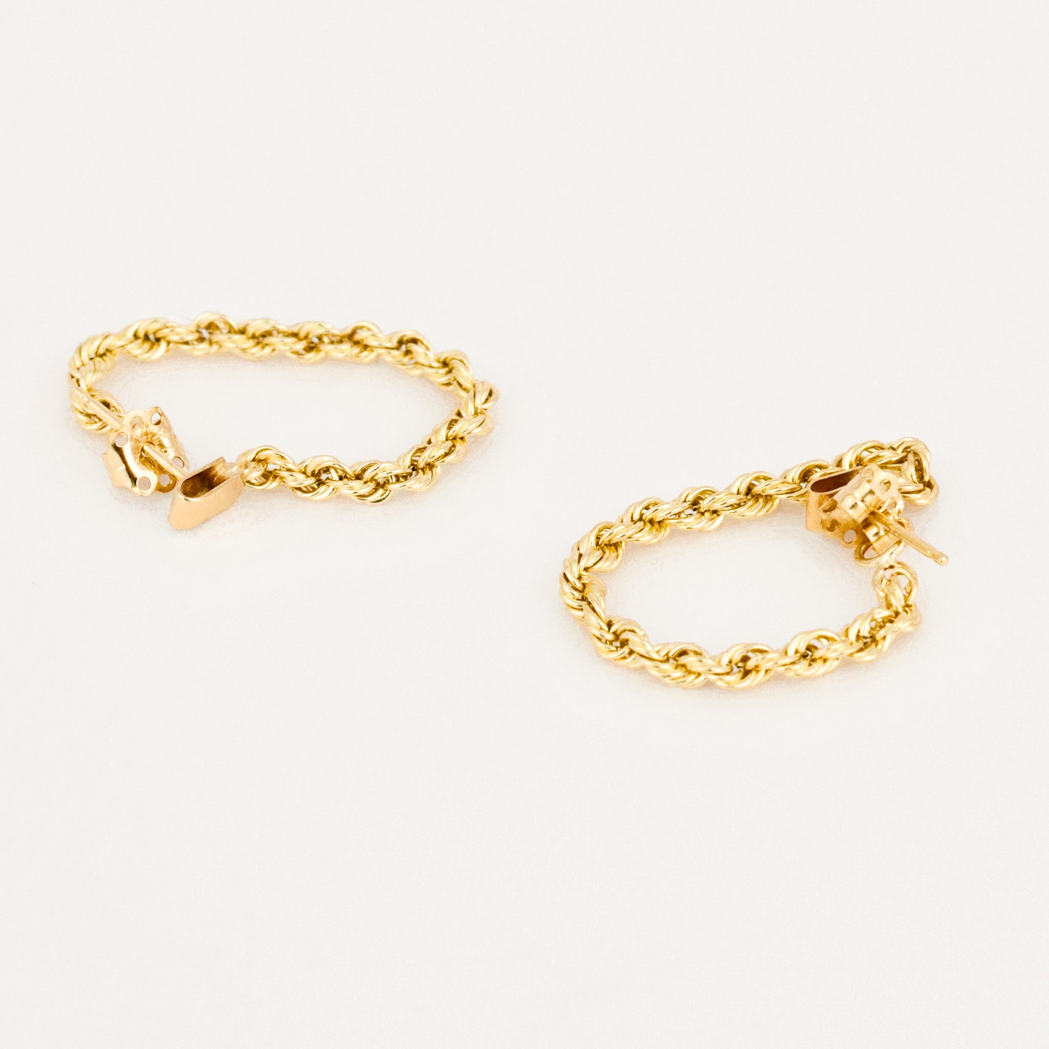 Retro Rope Hoop Earrings