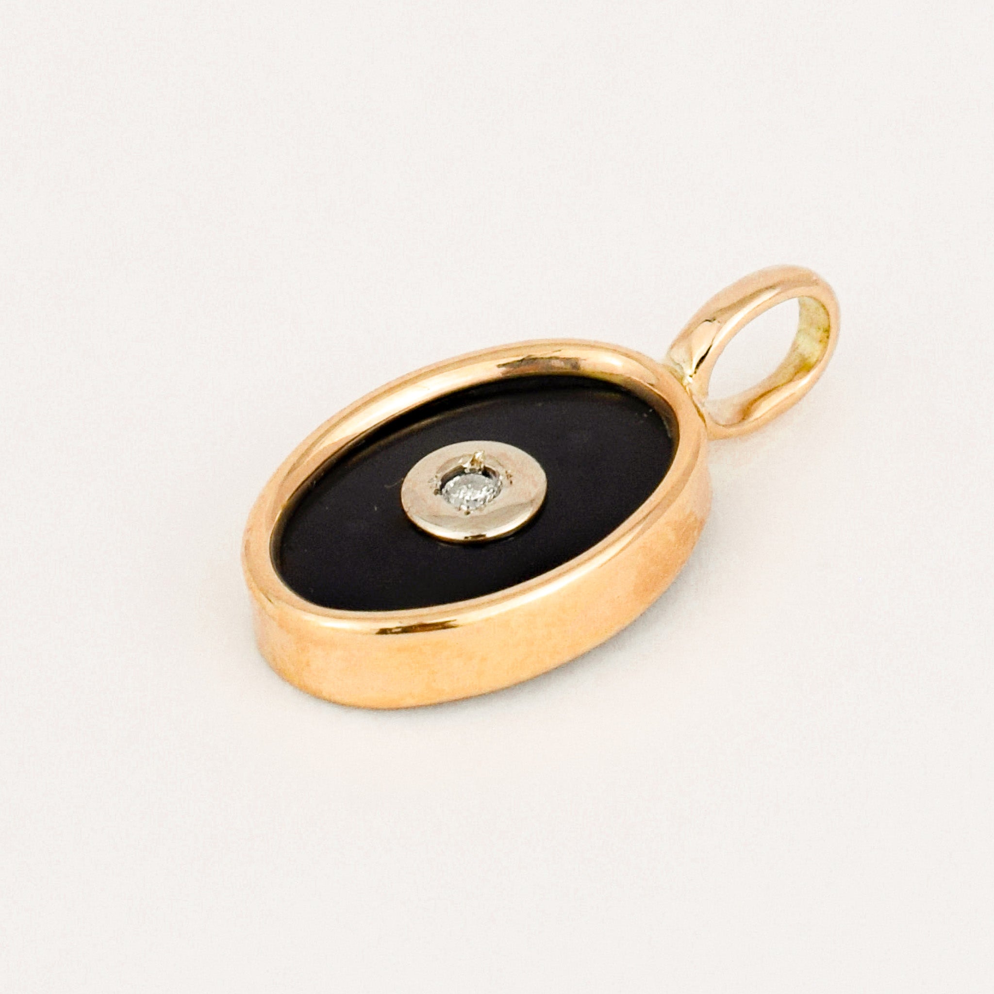 Onyx and Diamond Pendant