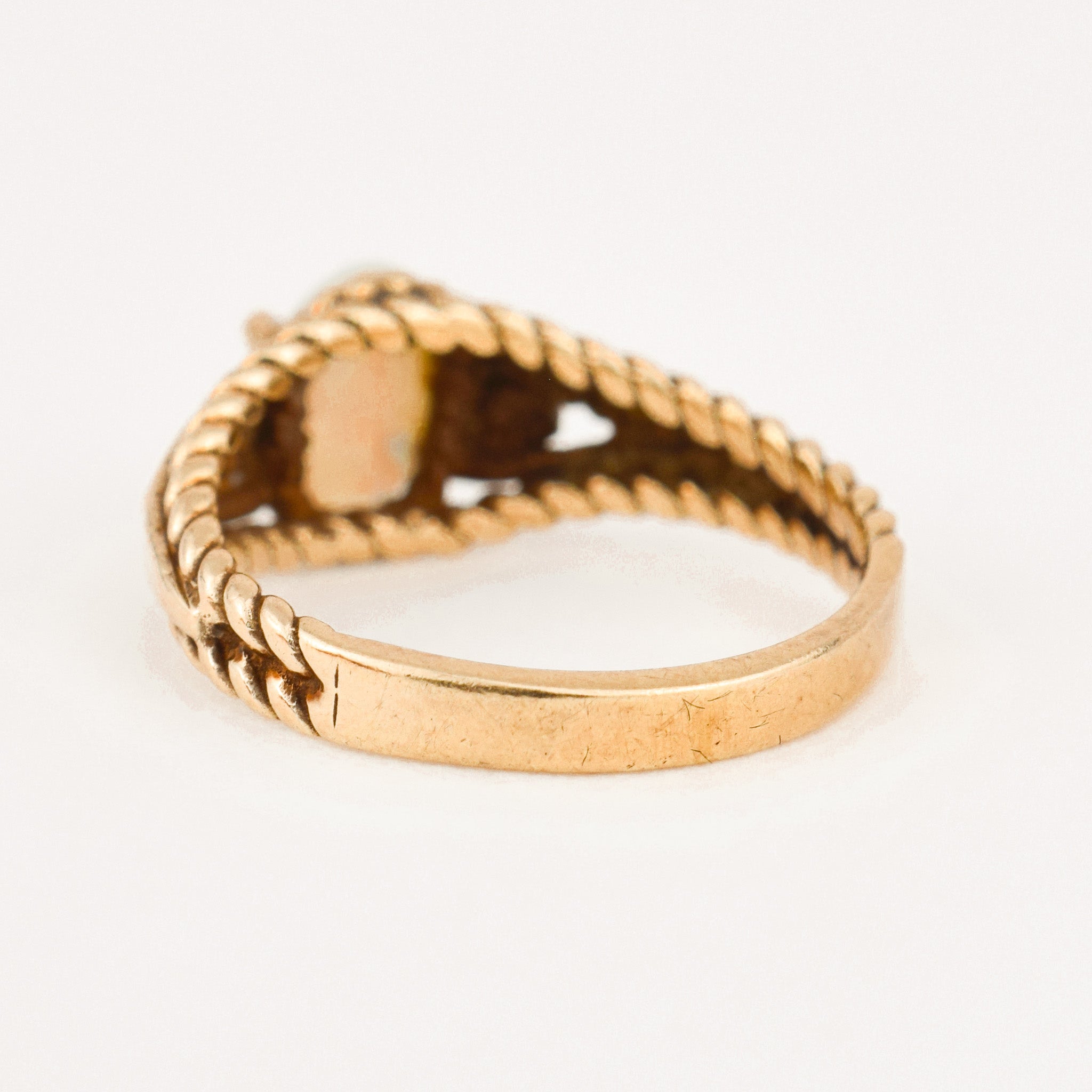 vintage gold Opal Rope Ring