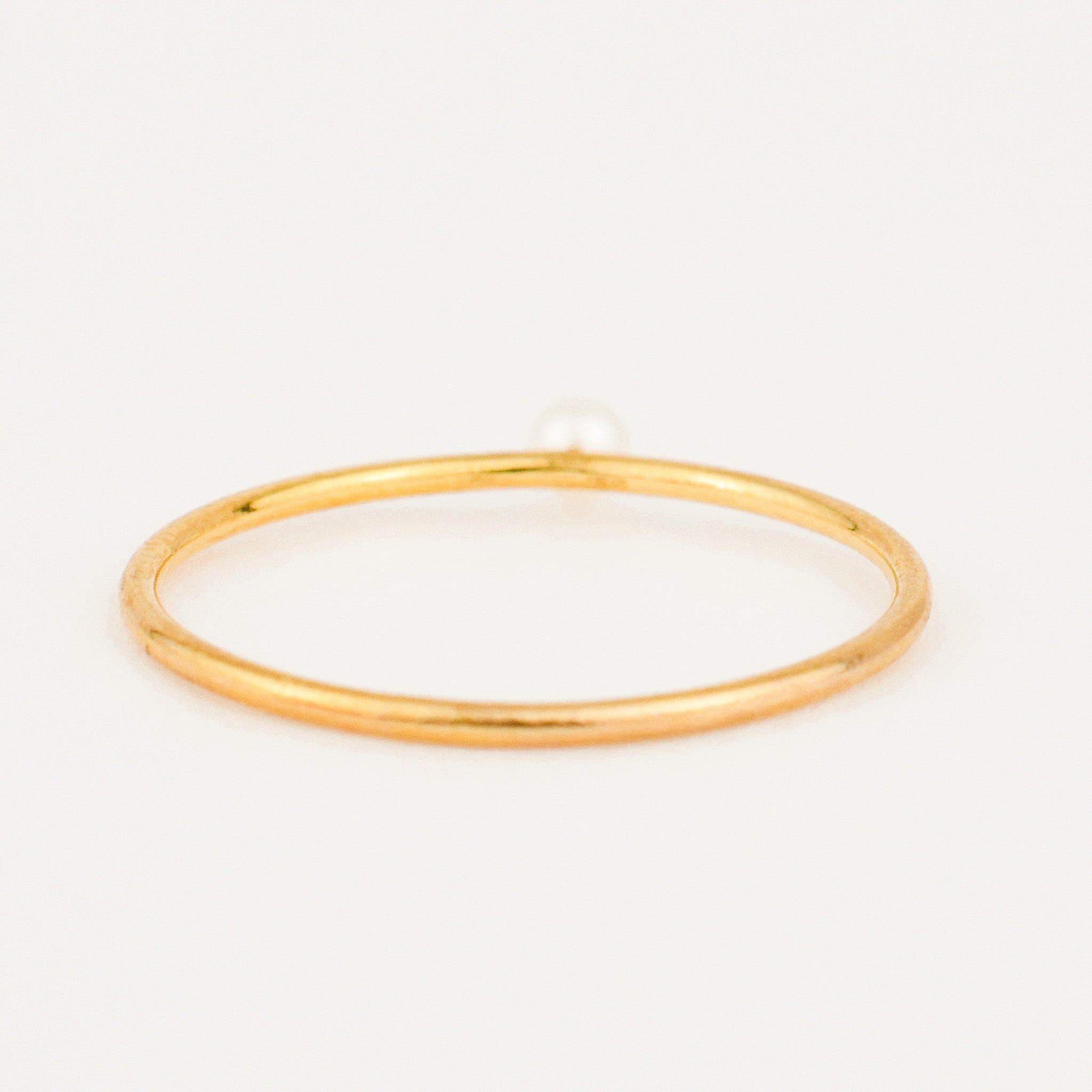 vintage 14k gold Dainty Pearl Ring