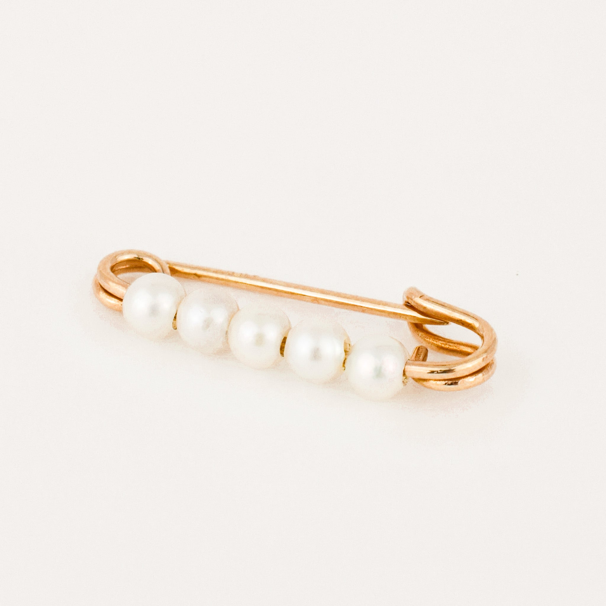 Gold Five Pearl Pin