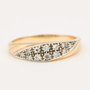 vintage gold Intricate Diamond Band