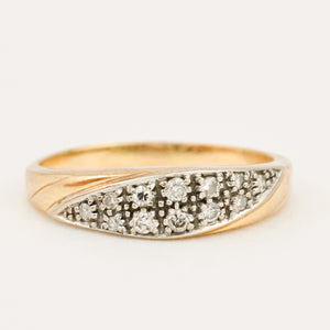 vintage gold Intricate Diamond Band