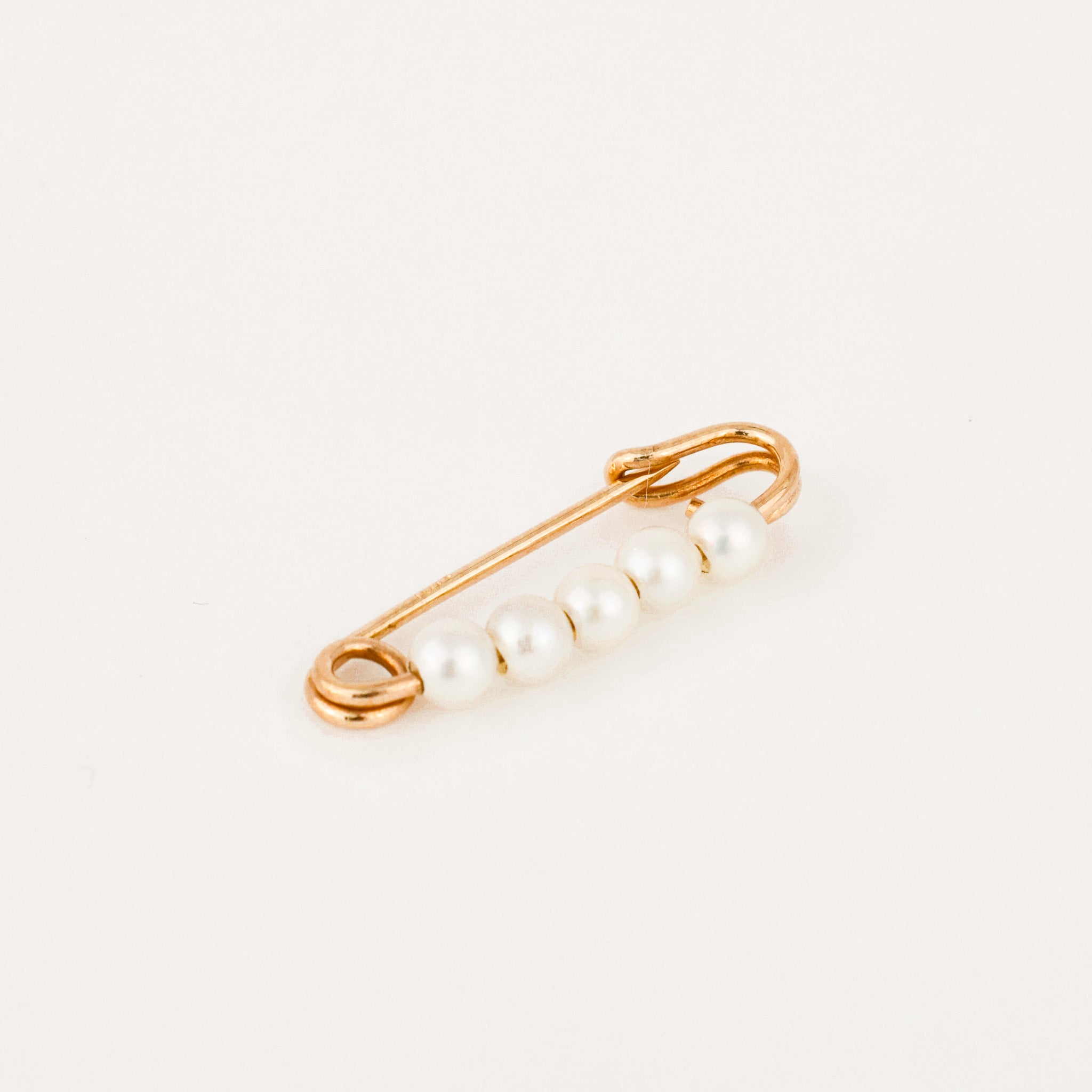 Gold Five Pearl Pin