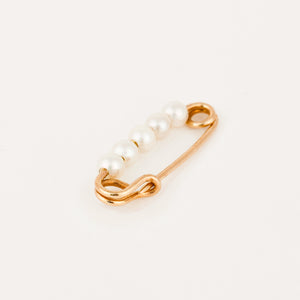 Gold Five Pearl Pin