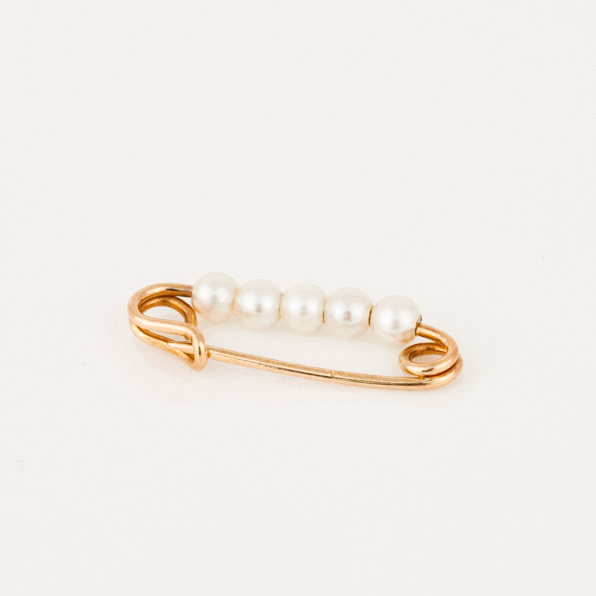 Gold Five Pearl Pin