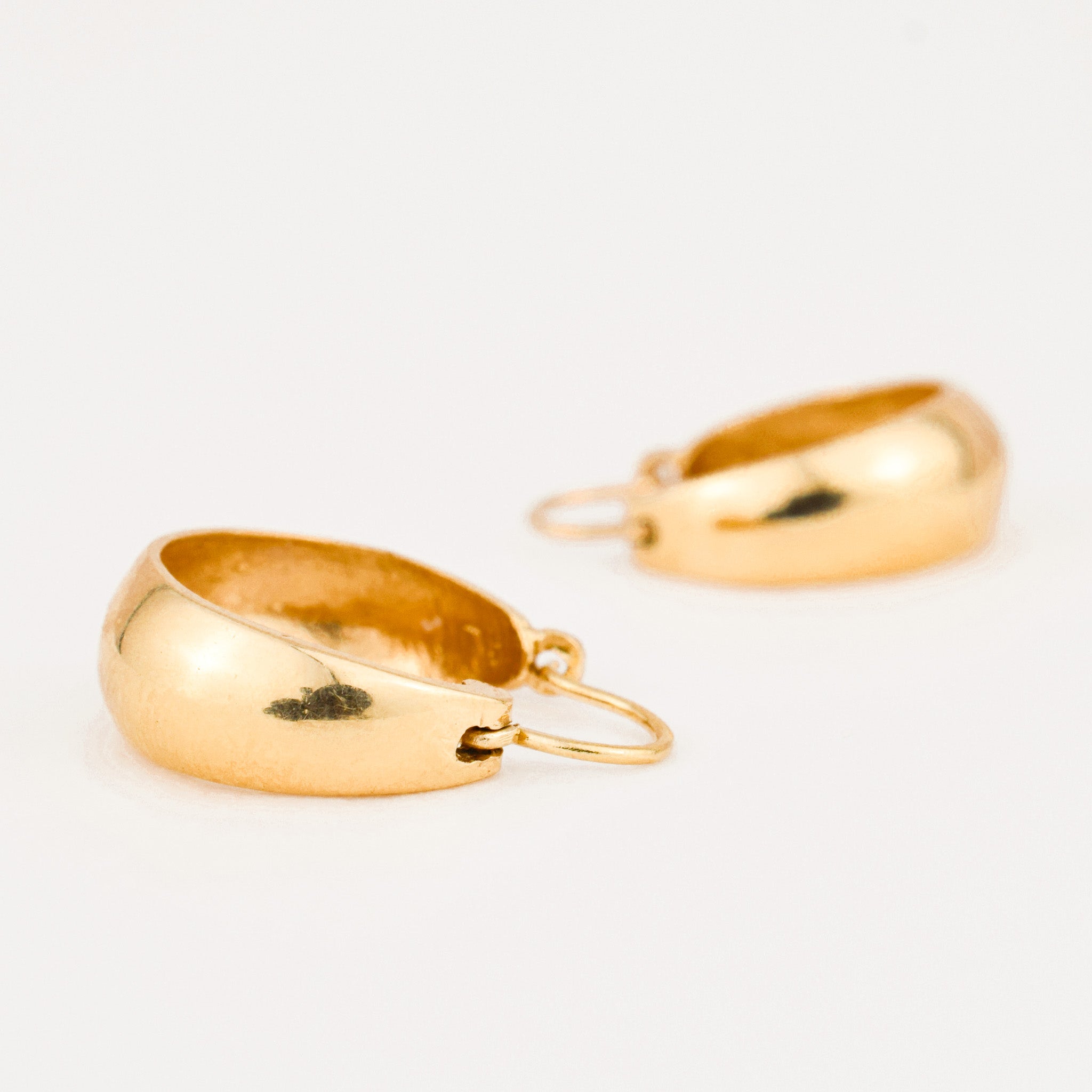 vintage gold 21.4mm Drop Hoops
