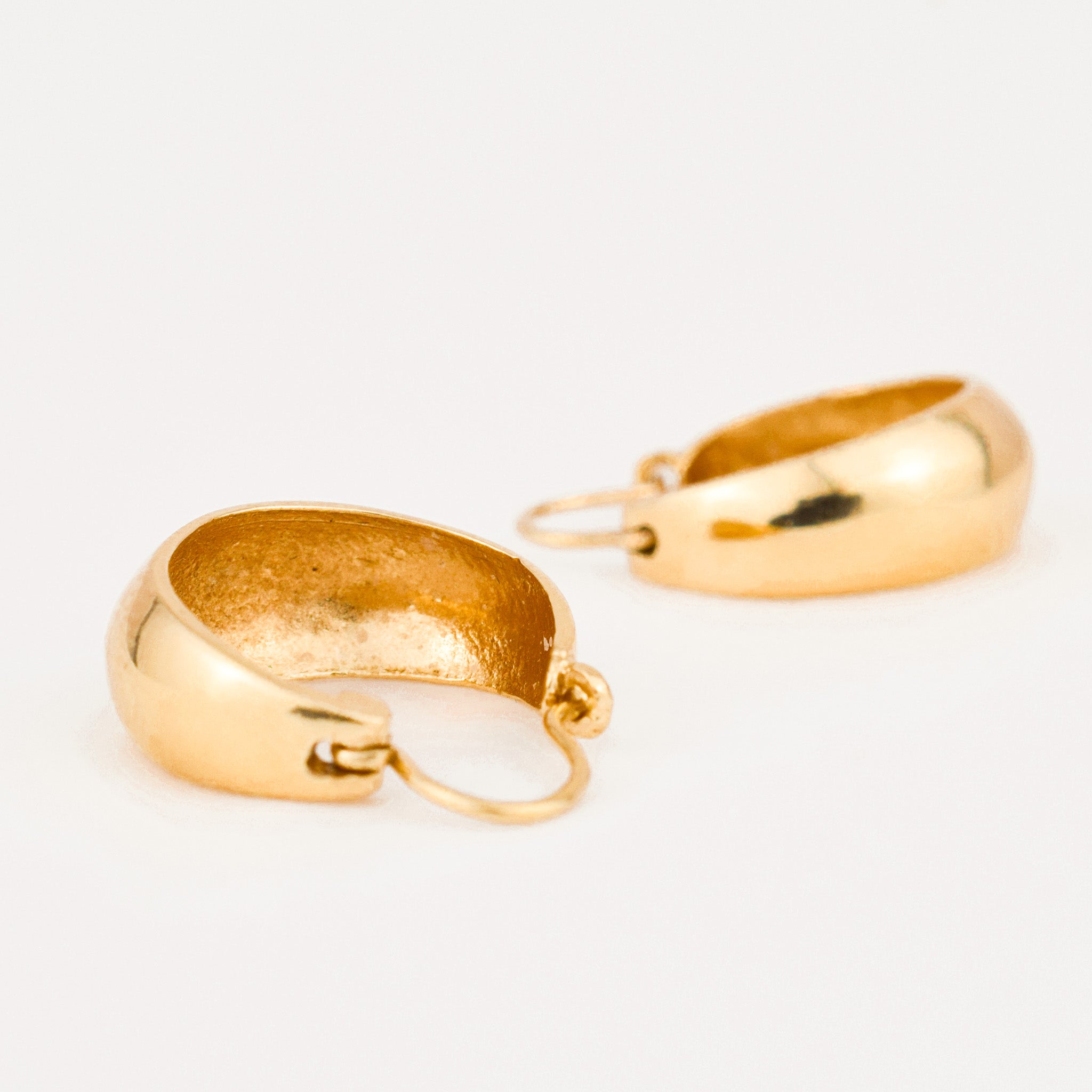vintage gold 21.4mm Drop Hoops