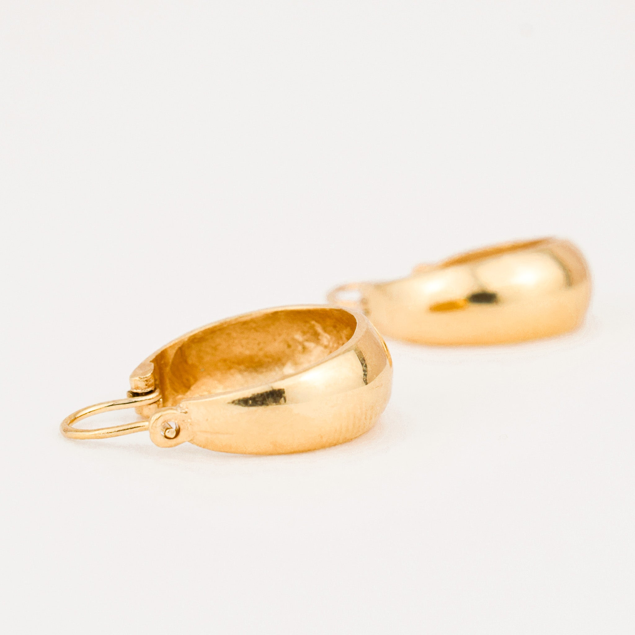 vintage gold 21.4mm Drop Hoops