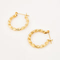 vintage gold 22.2mm Twist Hoops