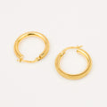 21.7 mm Micro Quilted Hoop Earrings