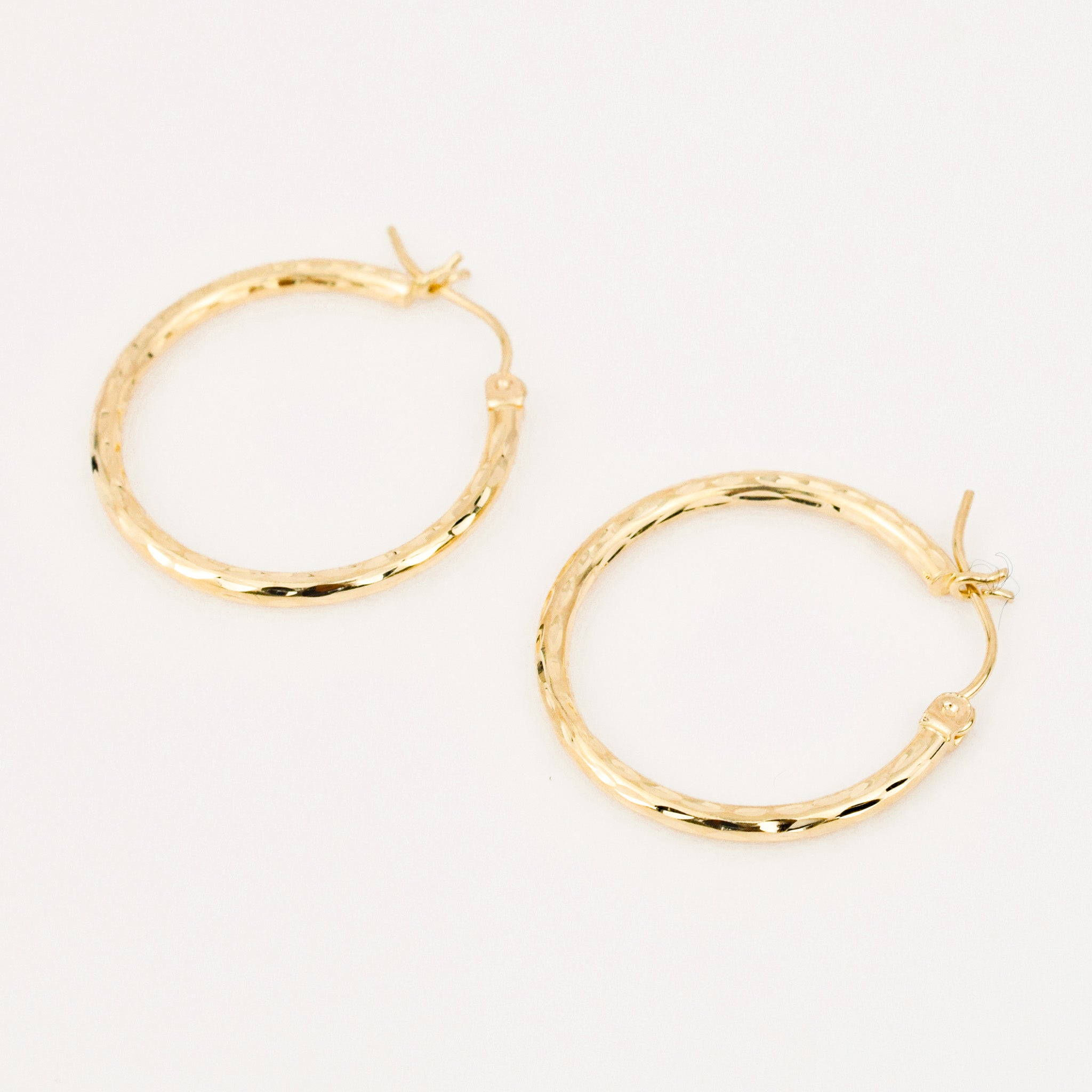 vintage gold 25mm Sparkling Hoops