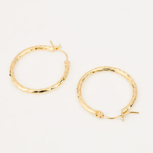 vintage gold 25mm Sparkling Hoops