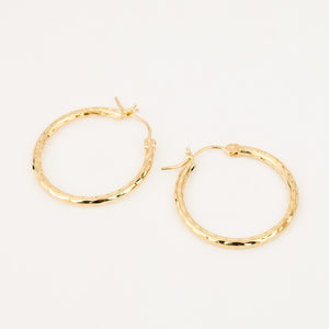 vintage gold 25mm Sparkling Hoops