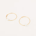 vintage gold 16.4 mm Pearl Sleepers