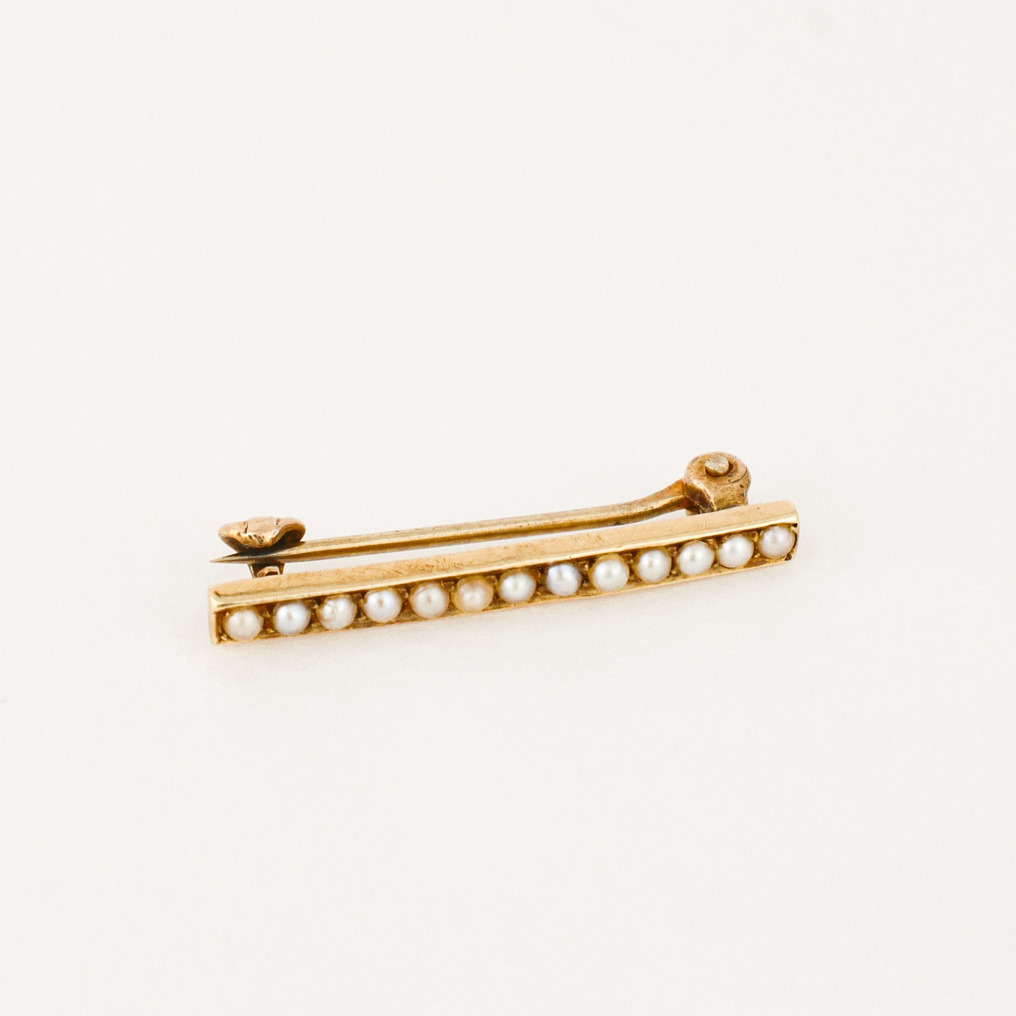 Antique Gold Seed Pearl Pin