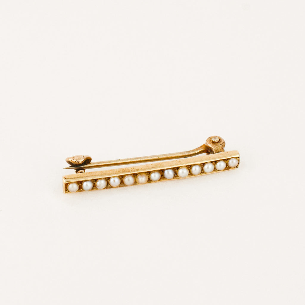 Antique Gold Seed Pearl Pin – Folklor