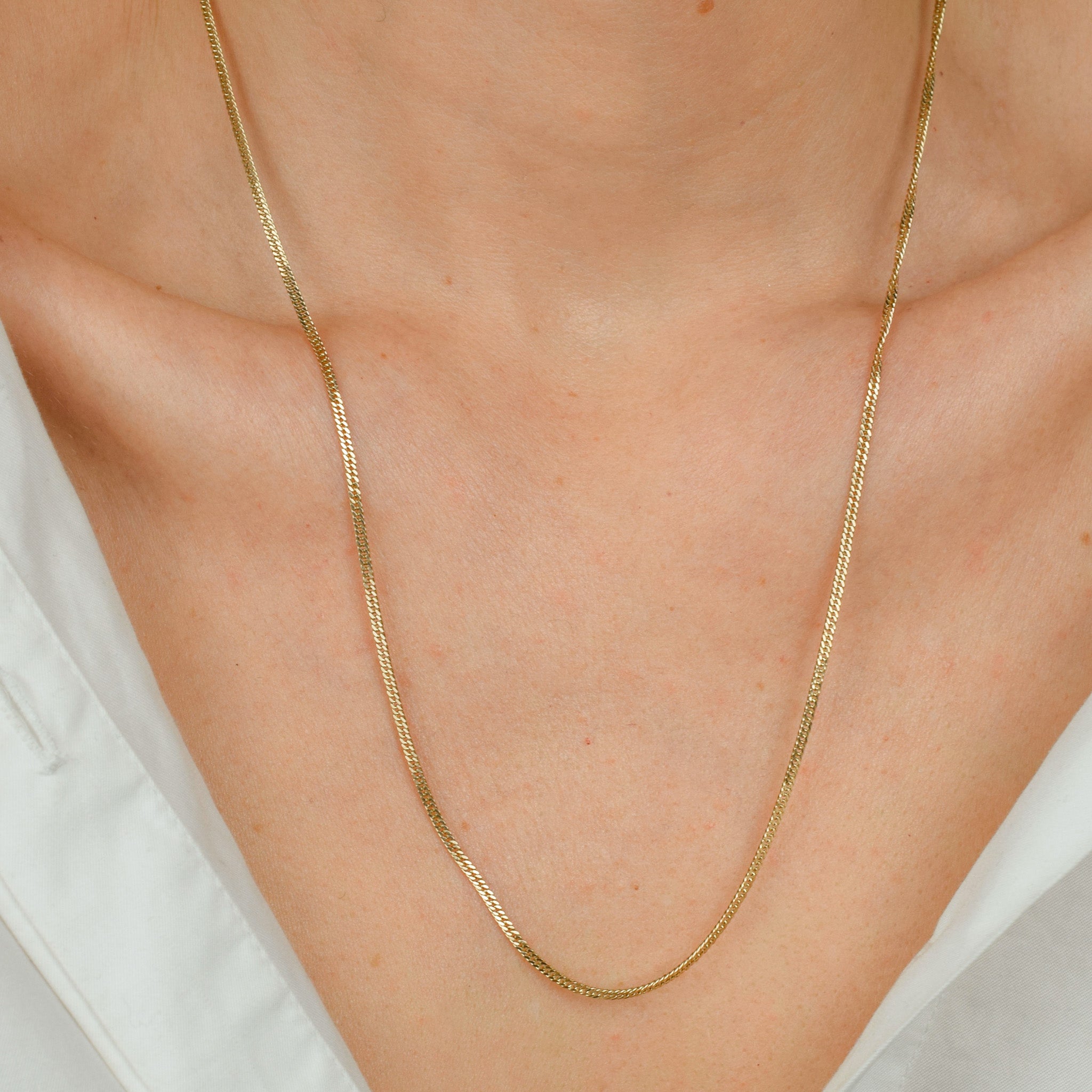 vintage 23" Curb Chain Necklace 