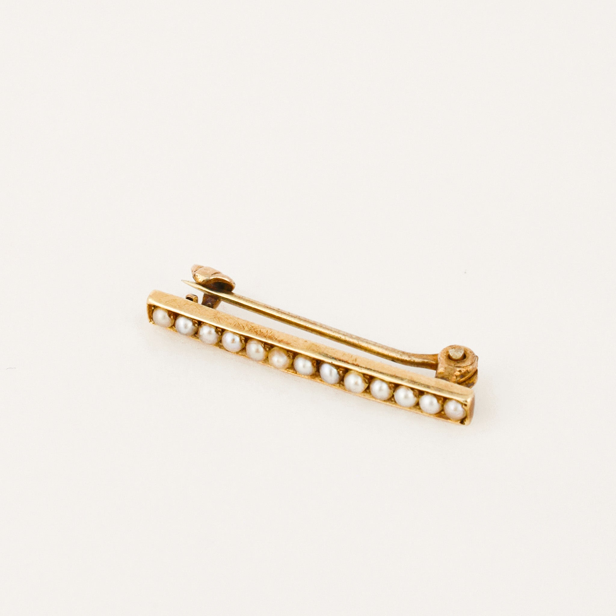 Antique Gold Seed Pearl Pin
