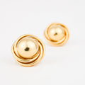 vintage gold Retro Ball Studs
