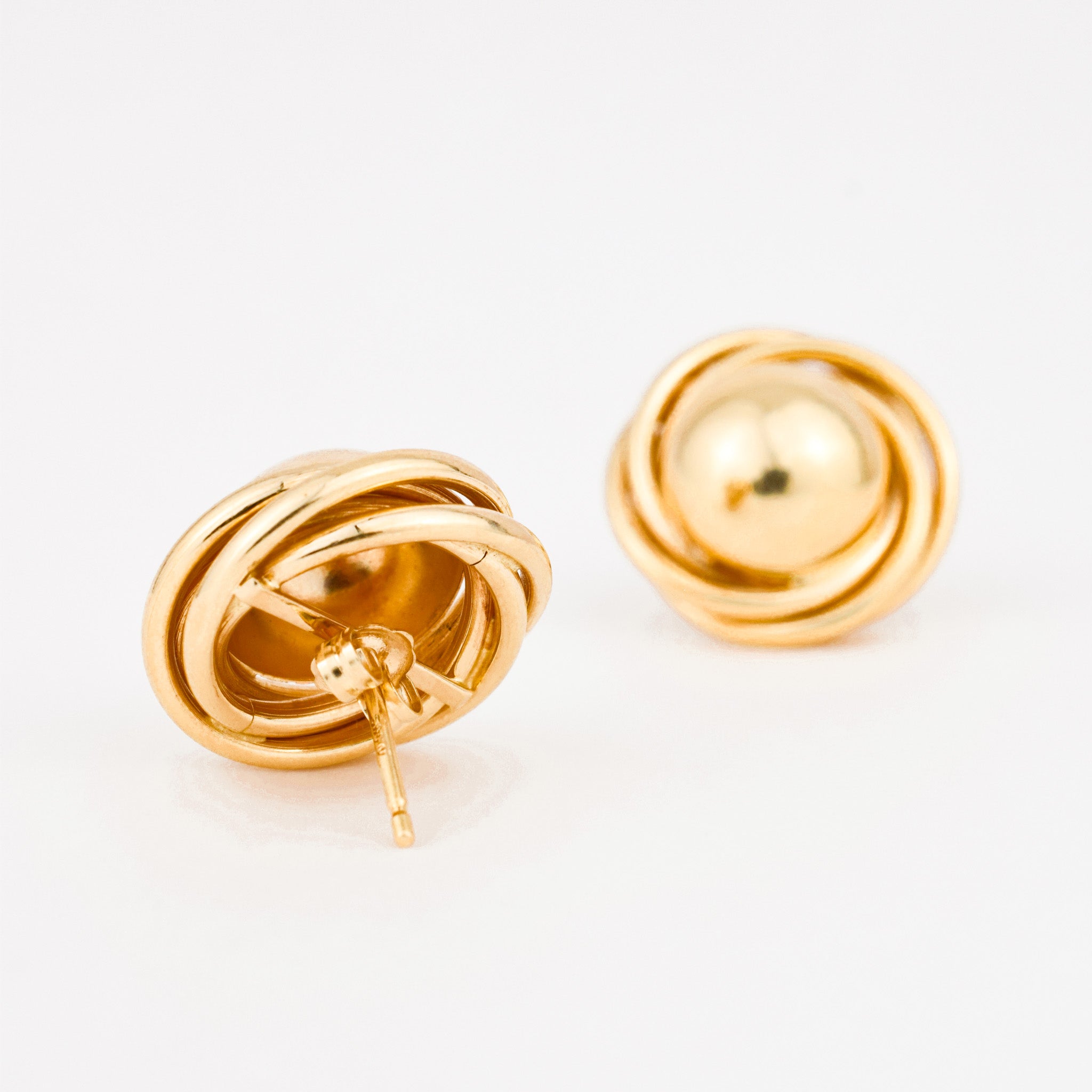 vintage gold Retro Ball Studs