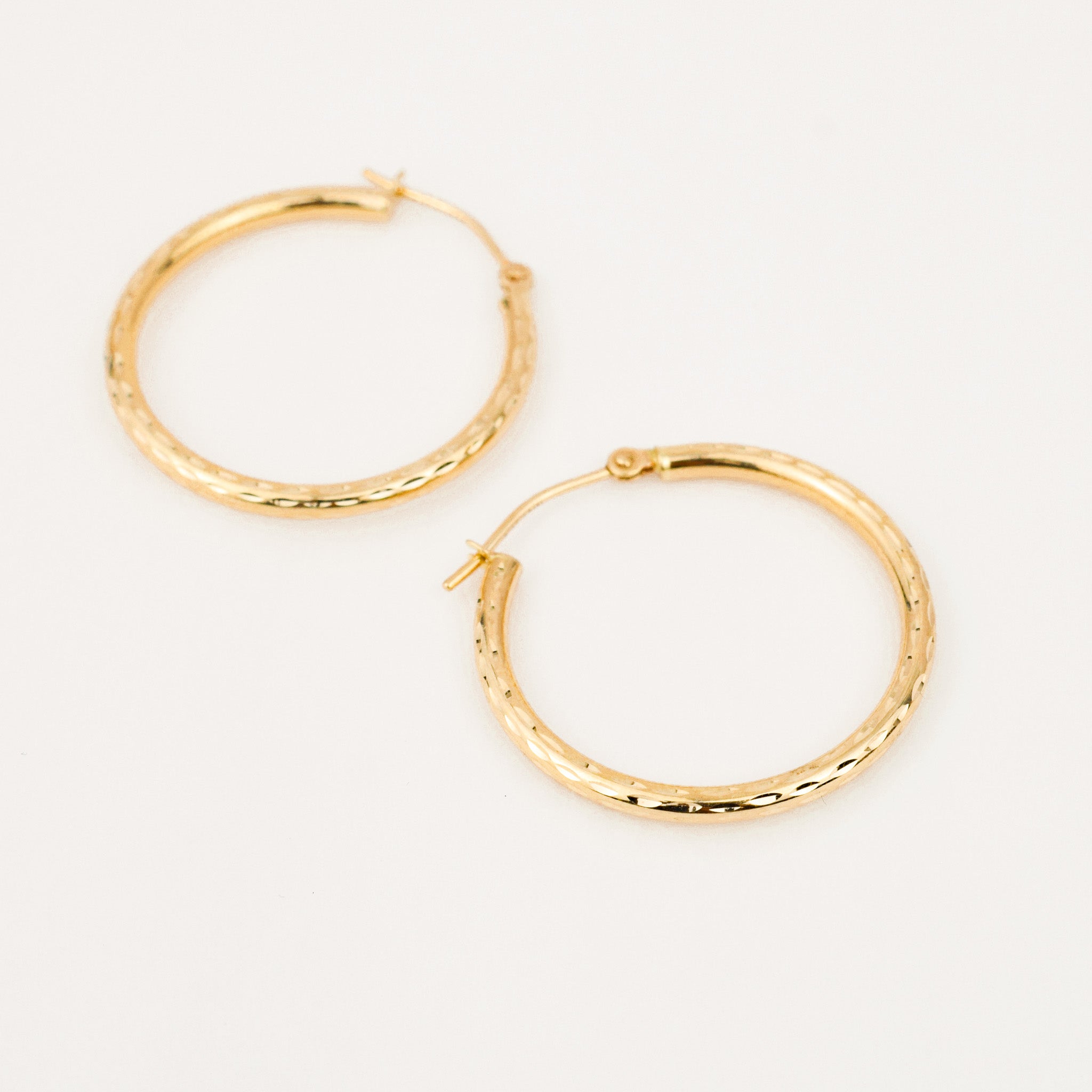vintage gold 25.7mm Sparkling Hoops